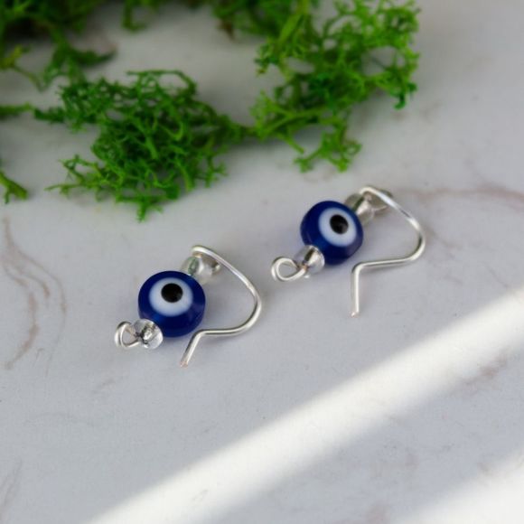 Handmade unique studs devil's eye - Picture 3 of 4